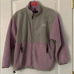 Lavender and Gray North Face Denali Fleece